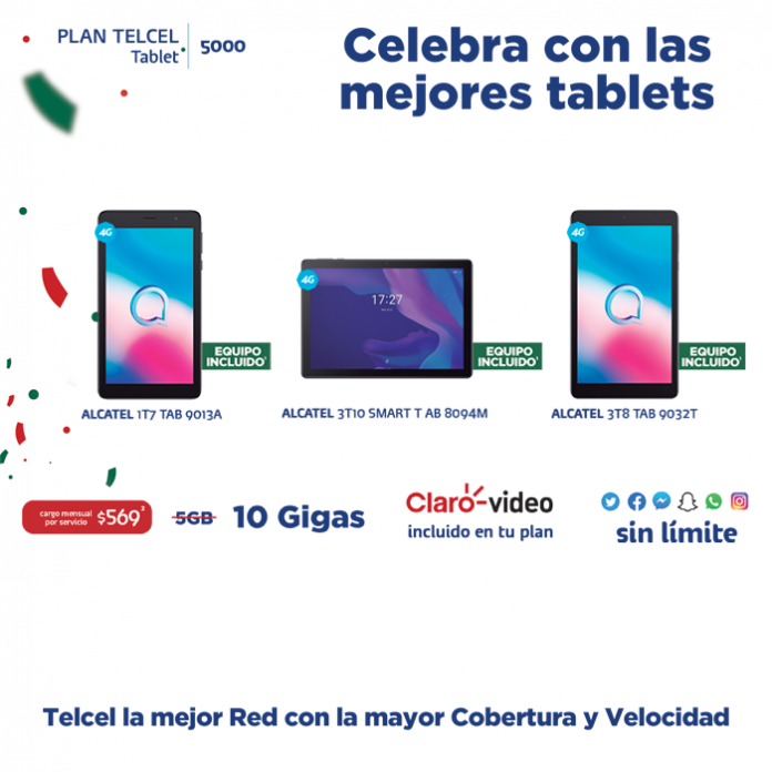 Este es el momento ideal para estrenar la tablet que habías estado esperando en un Plan Telcel. Vigencia al 01 de septiembre de 2021.- Blog Hola Telcel
